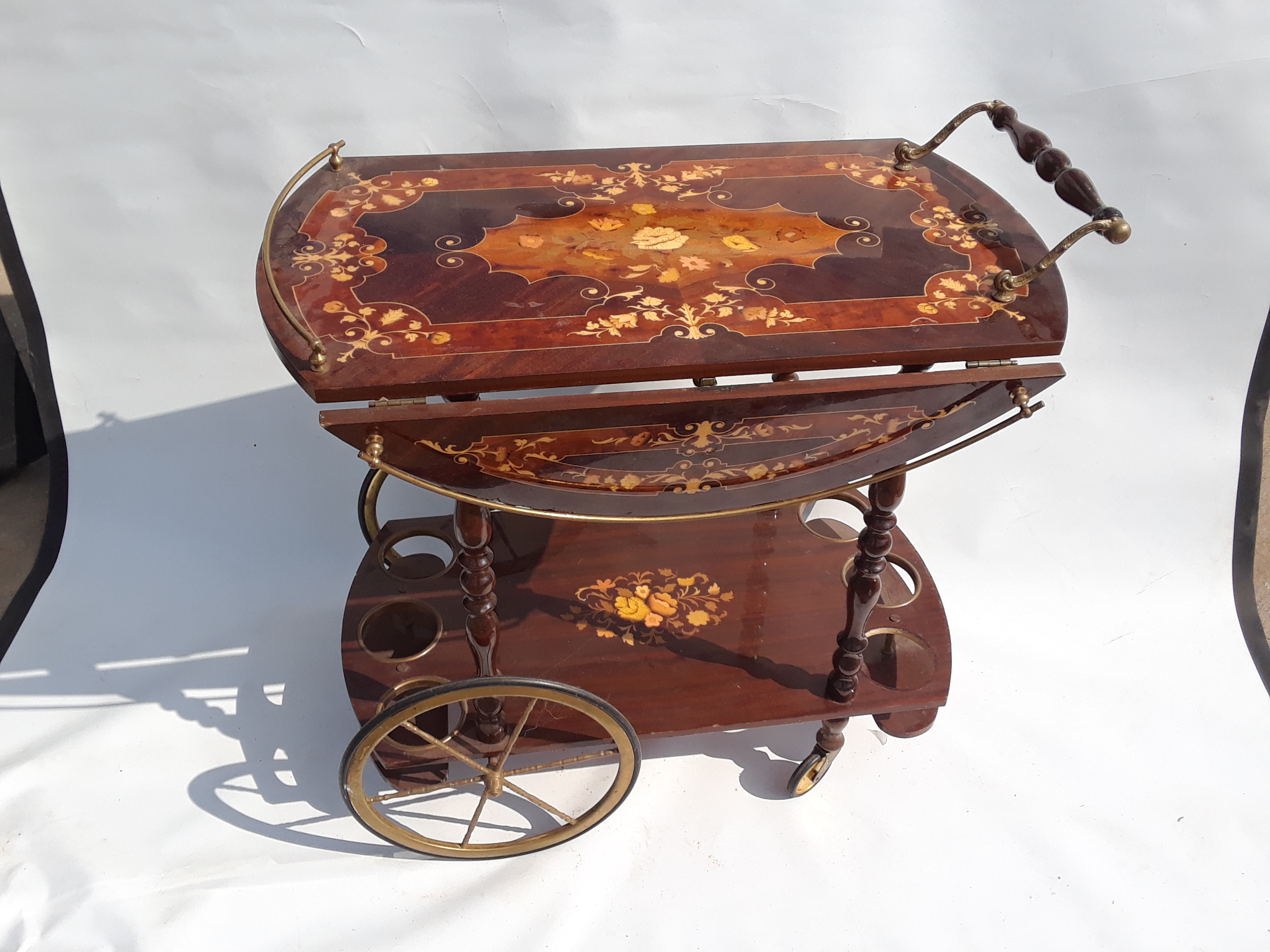 Hand Painted Breakfast Serving Cart Local Pickup Fort Worth TX