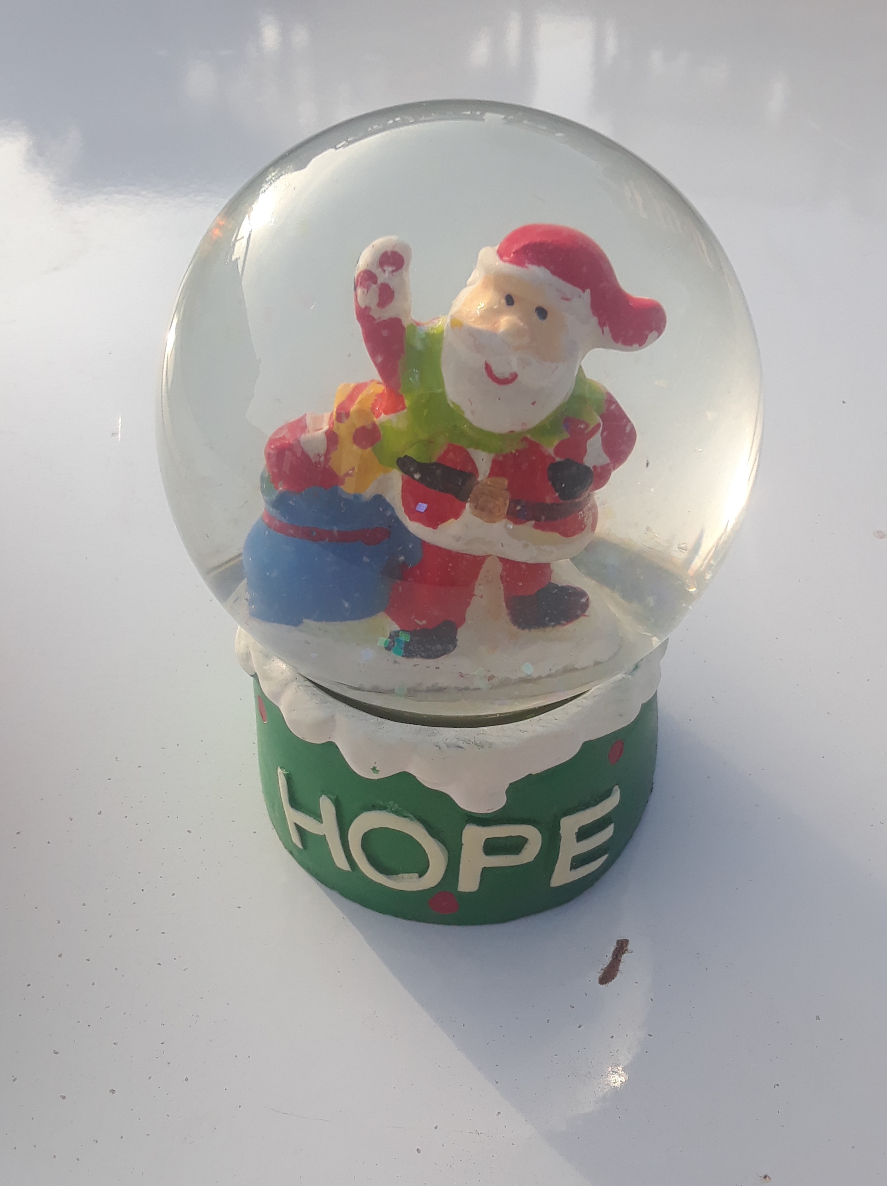 Hope snow globe