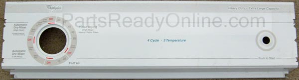 Whirlpool Dryer Control Panel for model LER4634EQ0 4 cycle 3 temperatures