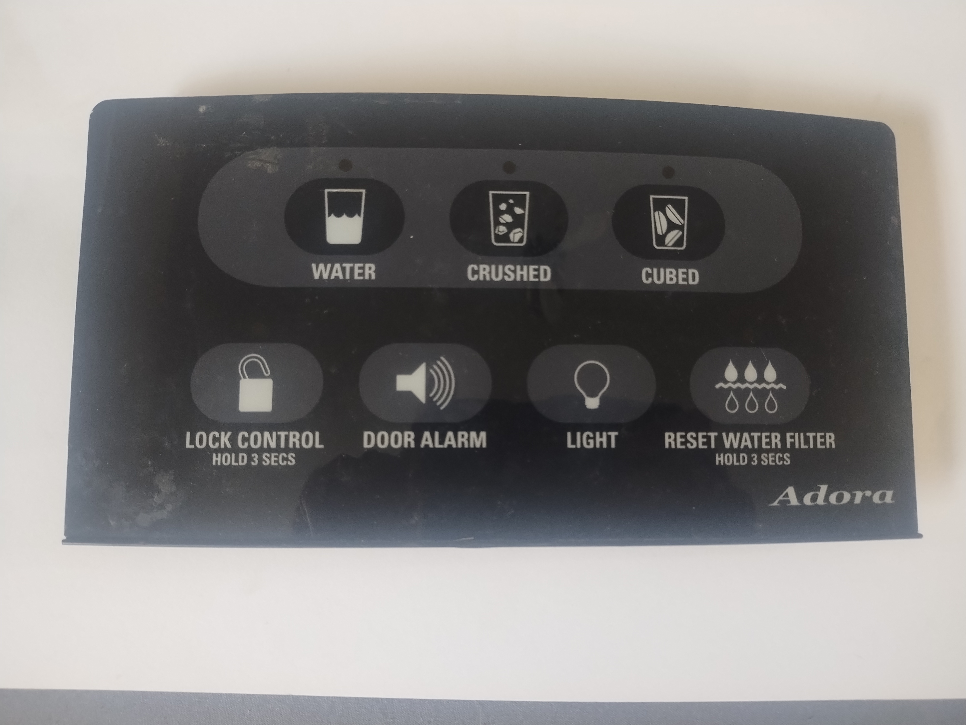 GE Freezer Door Board and Display Assembly Black 197D4576G028