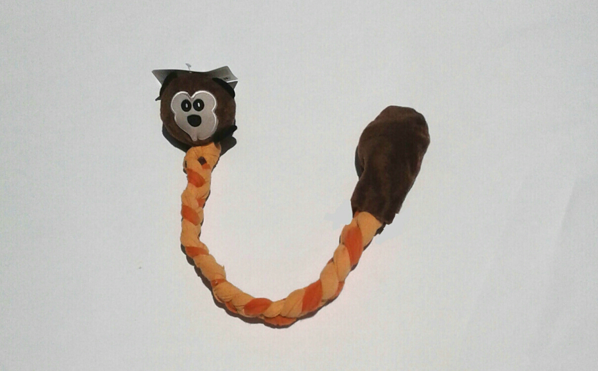 Braidz Dog Toy Large Monkey 16" Long Squeak it, Tug it, Cuddle it