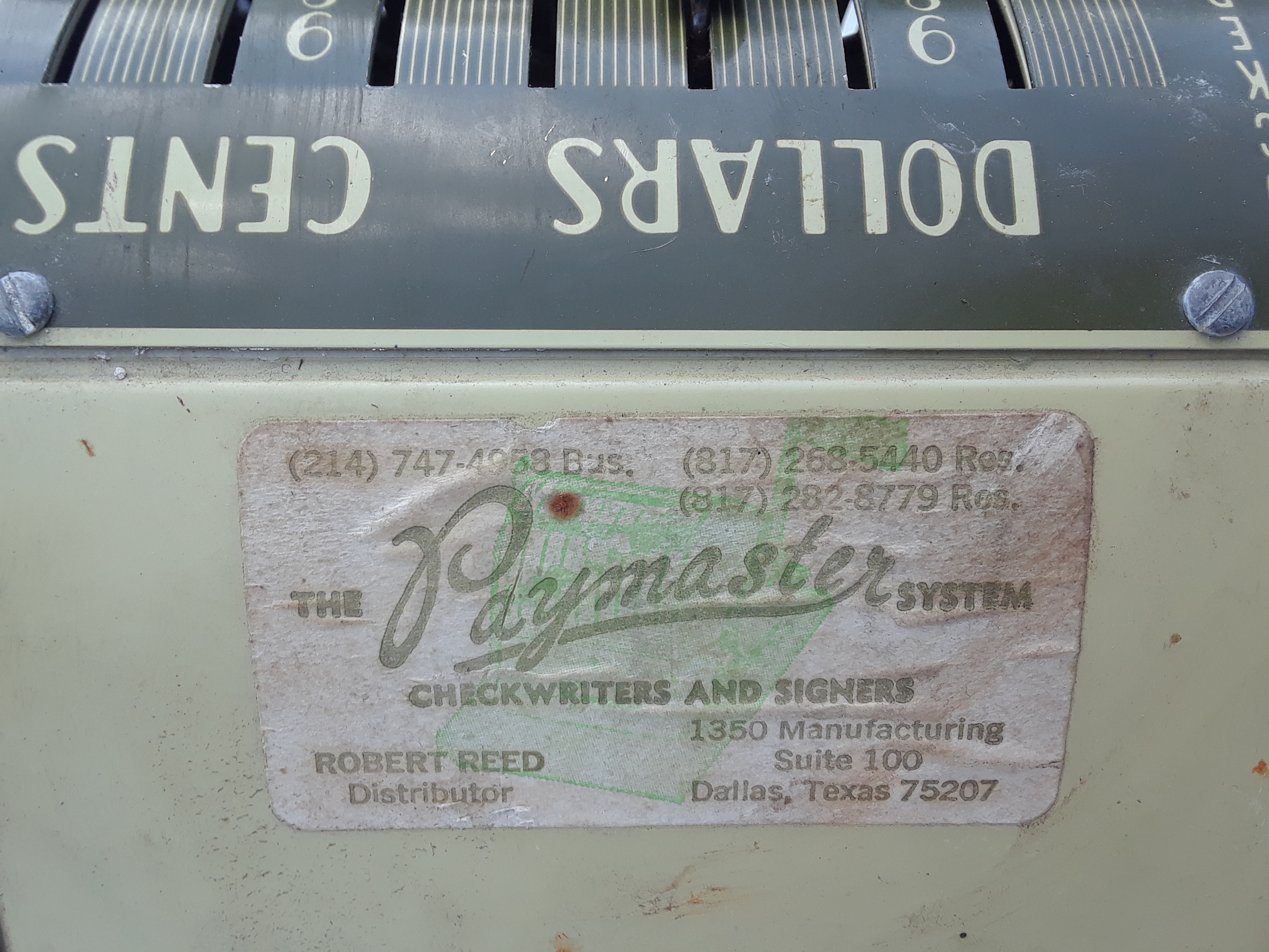 Vintage Paymaster Check Writer x-550