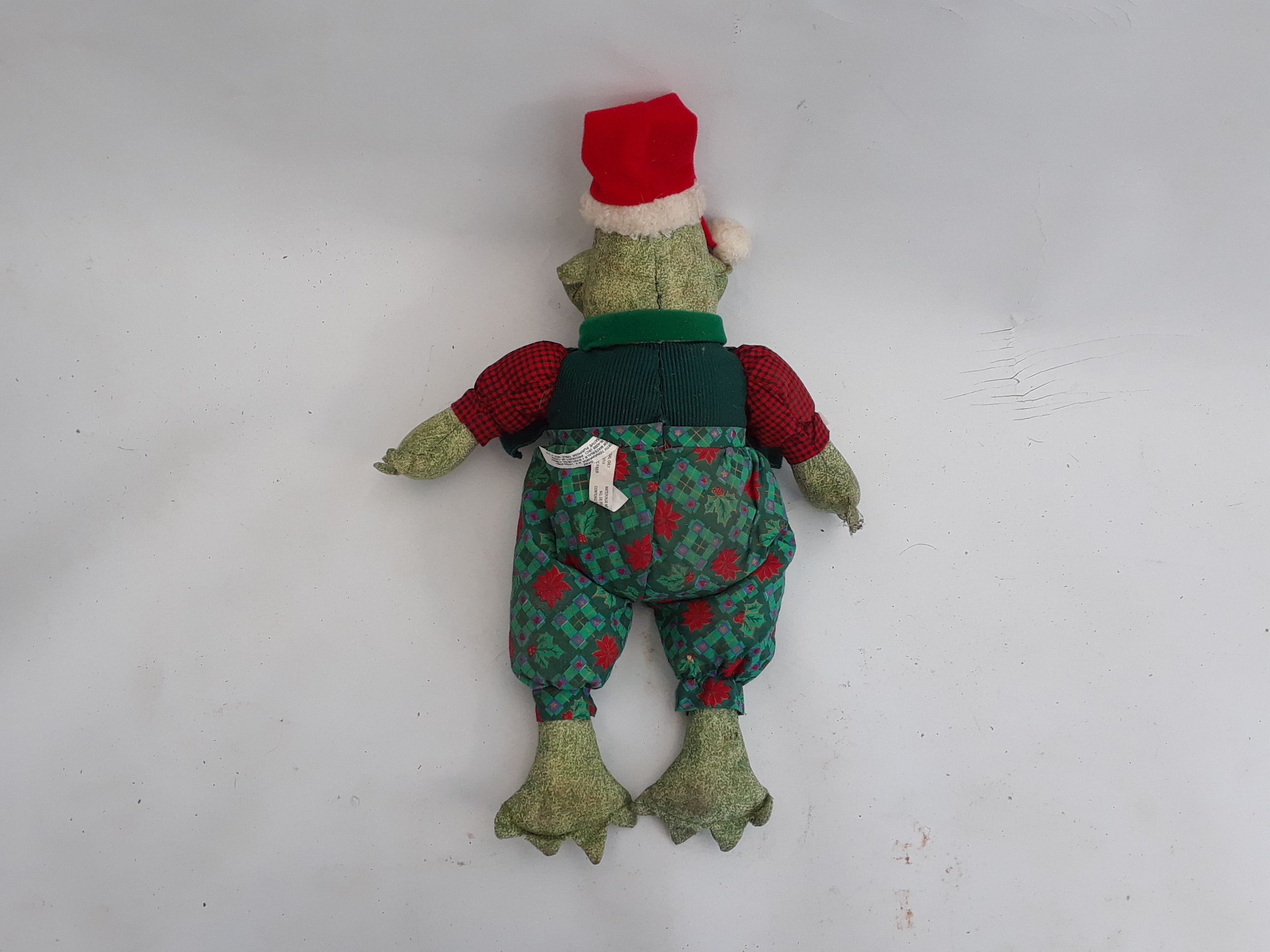 Christmas Croaking frog shelf sitter