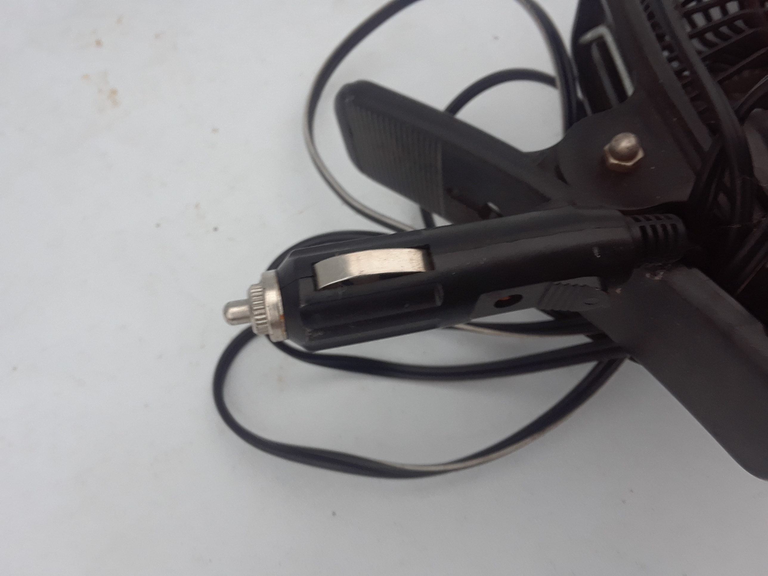 Clip On Car Fan with Cigarette Lighter Plug