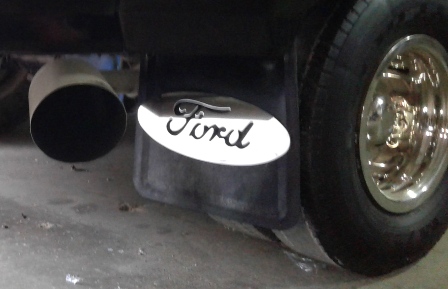 24H X 18W Mud Flaps with Ford Logo Ford F350 Dually
