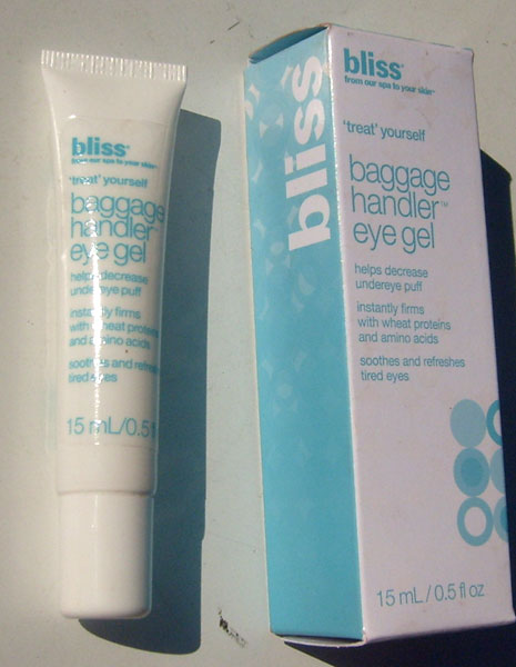 OUT OF STOCK $9.99 Bliss Baggage Handler Eye Gel -helps decrease undereye puff 15 mL /0.5 oz