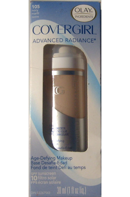 Olay Covergirl Advanced Radiance Age-Defying Makeup 105 Ivory SPF 10 Sunscreen (30 ml /1 oz liq)