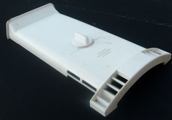 Frigidaire Refrigerator Evaporator Fan Cover 218672501 with Damper Knob and Damper 2187222