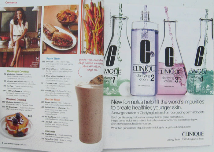Food Network Magazine APRIL 2011 Vol. 4 No. 3 -Cook Like a Star, +Free Smoothie Recipe Booklet