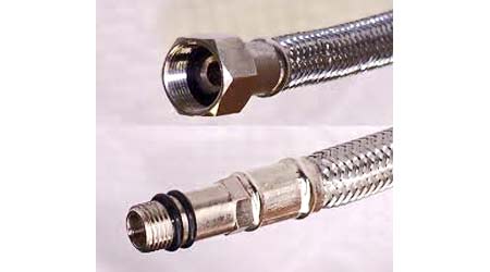 Faucet Stainless Steel Braided Water Hose 3/8" x 20" Long 