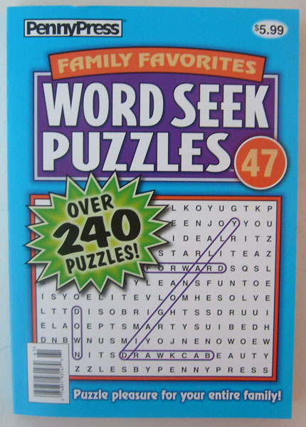 Family Favorites Word Seek Puzzles PennyPress Over 240 Puzzles (No. 47 Dec 2010)