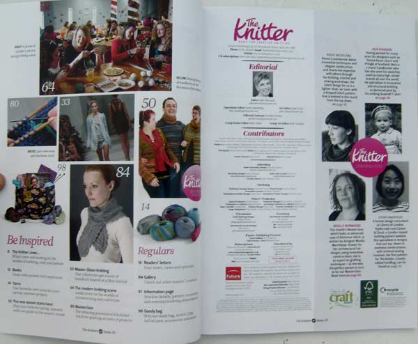 The Knitter Magazine Issue 29 (printed in the UK) Ideas for Creative Knitting, Get Knitting for Spring. Win kuxury yarns