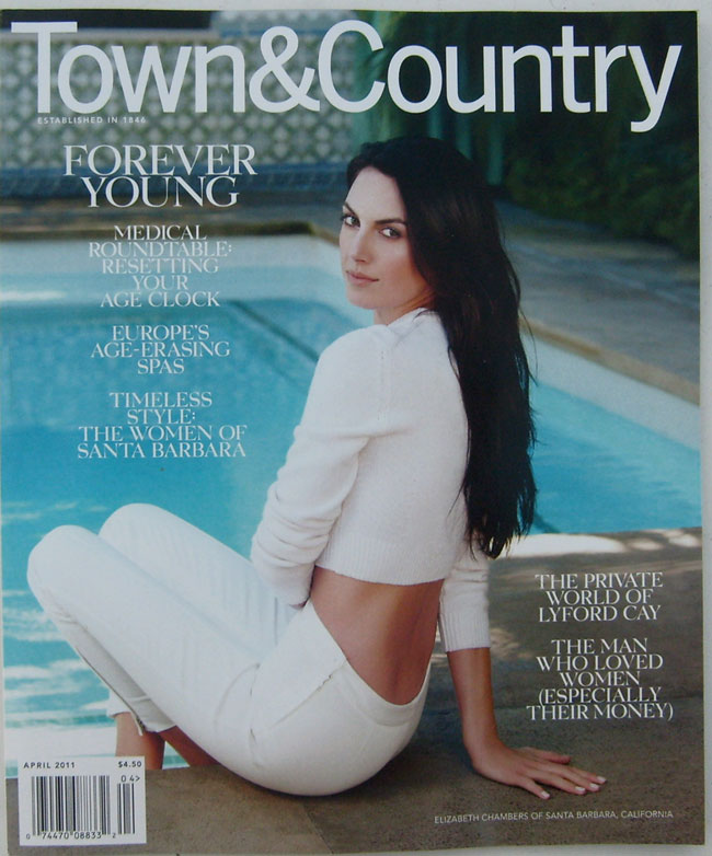 Town & Country Magazine April 2011 -Age rountable, Spanish spa, Santa Barbara, Lyford Cay