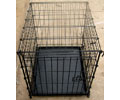 Fold and Carry Dog Crate with Tray for Medium Dogs 30 x 19 x 21 up to 40 lbs