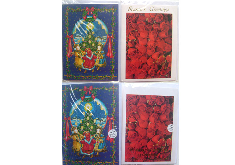Merry Christmas and Happy New Year Greeting Cards -Pack of 10 MUSICAL Cards NEW