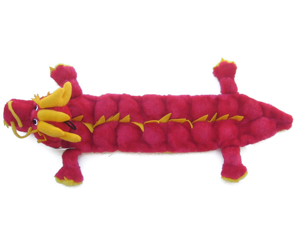 OUT OF STOCK ToyShoppe Dog Toy with 16 Squeakers Squeaker Mat Body Dragon 29" Long