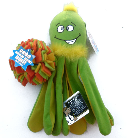 Out of stock $10 Sea Monster Dog Toy Squeaky Squigglers with Fleecy Ball 13" Long