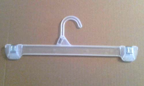 Large Plastic Pants Hangers with Clips Set of 50 12-inch Long