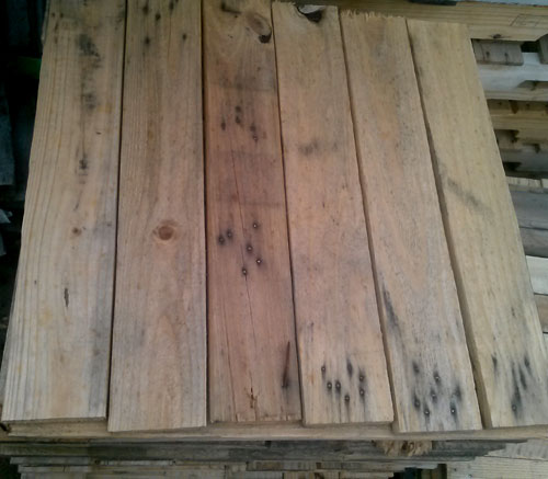 Reclaimed Pallet Lumber Sample