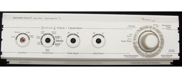Whirlpool Washer Control Panel 3953177 White