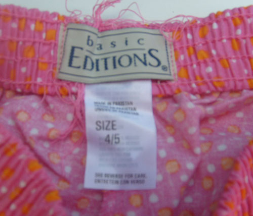 Little Girls Toddler Pink Shorts Fun Pijamas Size 4/5 (100% Cotton)