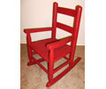 Toddler Red Wood Rocking Chair