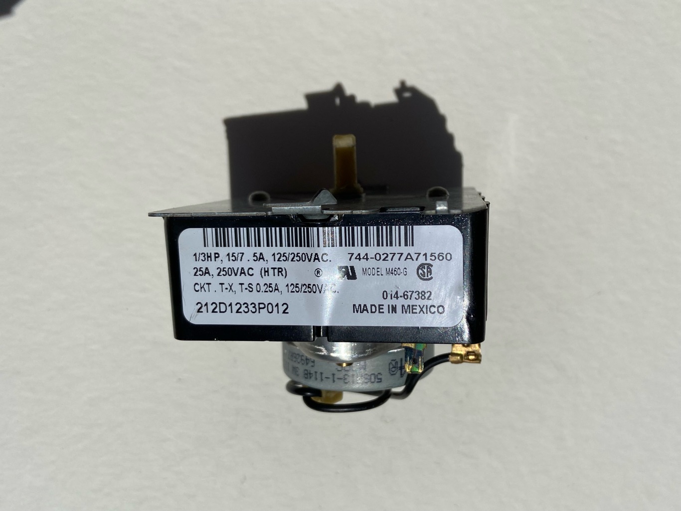 GE Dryer Timer 212D1233P012 Model M460-G