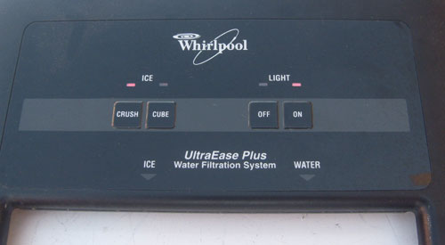 OUT OF STOCK $50 Whirlpool Ice Dispenser Cover 2174193 BLACK with Dispenser Switch 2180279